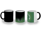MERCHANDMANIA TAZA MÁGICA bandera union naciones africanas paises magic mug