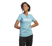 Camiseta Adidas para mujer W Lin T Azul Celeste - ADIDAS Essentials Sportswear camiseta estampada para chica
