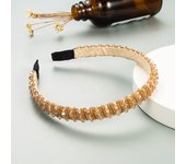 Korean Version Of Fashionable Handmade Woven Beaded Crystal Headband For Women's Minimalist Hair Accessories