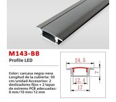 50CM LED Strip Light  Aluminium Profile Channel Silvery Black Diffuser PC Cover for 8mm/10mm/12mm Bar Cabinet Linear Lamp Decor