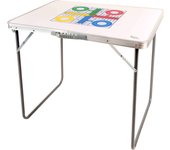 UD - Mesa Plegable Portátil Parchis de Aluminio 80x60cm -Muy Facil de Llevar!-Ideal para Camping y Picnic