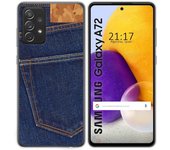 Tumundosmartphone Funda Gel Tpu para Samsung Galaxy A72 diseño Vaquero Dibujos