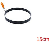 LMETJMA Egg Rings Pancake Mold Set Set Stainless Steel Fried Egg Ring Griddle Pancake Shapers with Silicone Handle JT195