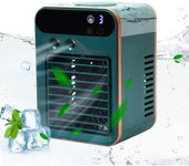Aire acondicionado portátil-Aire acondicionado de Oficina recargable de 4000 mAh en tres velldades y velvelvelvelvelvelvelvelvelvelocdad de rociado, ventilador de enfriamiento evaporative portáthil with rociado