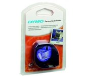 Cinta Rotuladora Adhesiva de Plástico Dymo 12267/ para Letratag/ 12mm x 4m/ Negra-Transparente