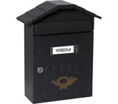 ARREGUI Villa Buzón Exterior de Acero Tamaño M (Correo DIN A4 y Revistas) | Buzón de Pared Mediano | Buzón de Correo con Chapa Gruesa y Bisagras Inox | Antilluvia | Fácil de Instalar