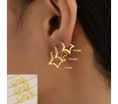 3-4 Pairs Simple Glossy Gold Plated Copper Metal Huggies Hoop Earrings for Women Daily Stackable Cartilage Helix Hoops Jewelry