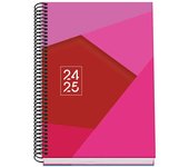 Dohe tamgram agenda escolar espiral a5 - dia pagina - papel 70g/m2 - cubierta de carton plastificado - color rosa