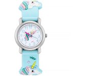 Niños Kid Girls 3D Unicornio de Dibujos Animados Reloj de Pulsera de Cuarzo Lindo Regalos de Cumpleaños