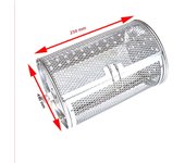Stainless Steel Grill Rotisserie Oven Kitchen Fry Basket Coffee Bean Rotating Grilled Cage Drum Rack Air Fryer Accessories