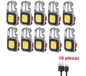 LED Mini Multifunctional Keychain Flashlight USB Rechargeable Portable Pocket EDC Torch Outdoor Emergency Search Camping Lantern