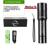 Diving Flashlight IP8 Highest Waterproof Telescopic Zoom Rating Professional Diving Light Powered 18650 Battery With Hand Rope