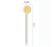 plastic long handled shower soft bristle cleaning and massage brush, body shower cleaning brush tool Special for real hair wigs