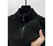 Men's Knitwear Solid Color Chunky Half Zipper Thickening Sweater Warm Sweater Fashion Luxury Men's Clothing Turtleneck Sweater