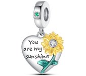 925 Sterling Silver Sunflower Leopard Golden Series Charms Beads Pendant Fit Original Wear Bracelets S925 DIY Jewelry Gifts