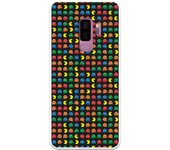 Funda compatible con Samsung Galaxy S9 Plus - Patron Comecocos Fondo Negro
