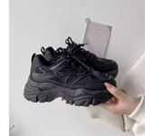 2024 New Women New Fashion Platform Sport Shoes Women Summer Black Casual Chunky Sneakers Women Mesh Leather Platform Shoes