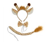 Halloween Giraffe Headband Tie Skirt Gloves Cosplay Kawaii Animal Headgear Christmas Party Costumes A Set Birthday Wearing