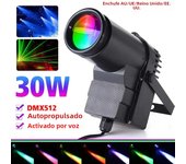30W RGBW LED Pinspot Light Stage Light Mini Spotlights DMX512 Colorfull Disco Beam For DJ Party KTV Mirror Ball Pin Spot Lights