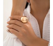 Lacteo 2024 Trendy Geometric Irregular Big Cuff Ring for Women Light Silver Color Finger Ring Ladies Party Gifts Jewelry Girls