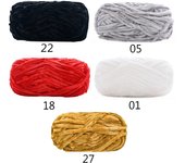 5pcs X100g Soft Velvet Yarn For Knitting Sweater Scarf Blankets Thick Crochet Yarn Threads