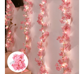Cherry Blossom String Light 1PC Garland Artificial Flower Garland Vines Fairy Lights For Bedroom Wedding Party Decoration