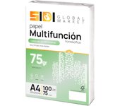 Papel A4, Papel Impresora A4, Folios A4 80gr, Paquete de Folios A4 para Uso Escolar, Laboral o Personal, Folios A4 para Fotocopiadora y Multiusos, Paquete Folios A4 - SIDI (100h, 75gr)