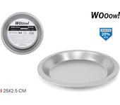 WOOOW! - BANDEJA HORNO 25X2.5CM/0.3MM  TIN - Bandeja Horno Antiadherente y Fácil de Limpiar - Bandeja Horno Resistente a Altas Temperaturas - Bandeja Horno para Cocinar de Forma Uniforme - Bandeja Horno de Calidad Duradera