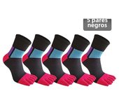 1/5 Pairs Toe Short Socks Man Sport Cotton Patchwork Compression Breathable Sweat-Absorbing Fitness Hiking Five Finger Socks