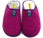 NORDIKA'S mod. 1718 zapatilla casa para mujer en lana natural, sin cordones