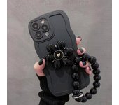 Flower Stand + Solid color bracelet case for iPhone 15 14 13 12 11Pro Max Soft silicone X/XS XR XSMax 7/8plus Phone Case