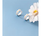 Cute Daisy Flower Pendant Stud Earrings For Women Trendy Korean Sweet Sunflower Small Floral Earrings Wedding Party Jewelry Gift