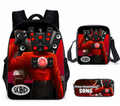 3pcs Skibidi Toilet Titan Drillman Schoolbag Set, Titan Speakerman Print Student Knapsack, Casual Backpack For Boys And Kids