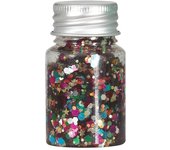Bote de glitter en gel multicolor para complementar disfraces Guirca