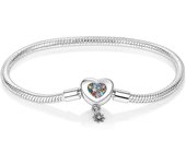 Original Bracelet 925 Silver Colorful Love Zircon Women's Jewelry Romantic Valentine's Day Gift