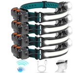 Induction Headlamp XPG+COB LED Head Lamp with Built-in Battery Flashlight Multi-function USB Rechargeable 6 Modes Head Torch