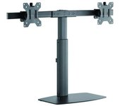 Tooq Soporte de Mesa para 2 Monitores de 17”-27” - Ergonómico y Ajustable - Diseño de Aluminio Elegante