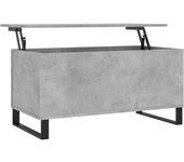 vidaXL Mesa de centro madera contrachapada 90x44,5x45 cm Blanco, Negro, Roble Sonoma Mesita de Salón o Comedor o Auxiliar Mesa de Café Meuble Salón