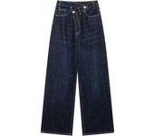TRAF Women's Basic Hundred Jeans New Fashion Asymmetric Design High Waist Wide Leg Trousers Casual Women's Straight Leg Jeans