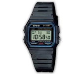 Reloj Casio F-91W-1YEG Digital Ultraligero con Correa de Resina Negra y Múltiples Funcionalidades