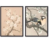 Set de 2 cuadros calidad premium con marco de madera - 30x40 cm o 50x70 cm - POSTER LAB