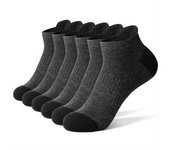 5pairs High-Quality Men's Short Hosiery: Large Fit, Netted Design, Summer Stocking