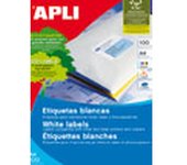 Caja 100 hojas etiqueta blanca ilc 105x40 1275 apli