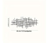 1pc Metal Wall Art Sculpture - Abstract Grid Cover. Geometric Pattern Wall Decoration.Wall Hanging Main Decoration.Wall Sticker.