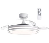 Wonderlamp Ventilador LED con aspas plegables Perla CCT (45W)