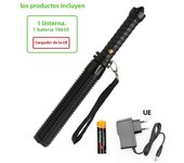 Baseball Bat LED Flashlight AluminumAlloy Focusable Zoomable Super Bright Self Defense Mace Light Tactical Baton Emergency Torch