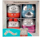 Set de 4 Squishmallows 12cm Caja Disney Aniversario 100 años