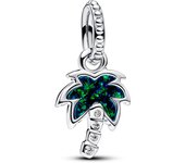 Pandora Charm Colgante en plata de ley Palmera Verde Opalescente 793352C01 , para Mujer