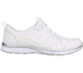 Skechers 104282_WSL Zapatillas deportivas de mujer blancas en malla y sintético 76056