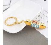 American TV Show Friends Central Perk Keychain Coffee Time Enamel Keyring Chian Pendant For Friends Gifts